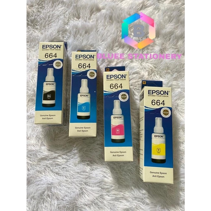 

PAKET 1 SET TINTA EPSON 664 ORIGINAL FOR L100/L110/L120/L360/L1300