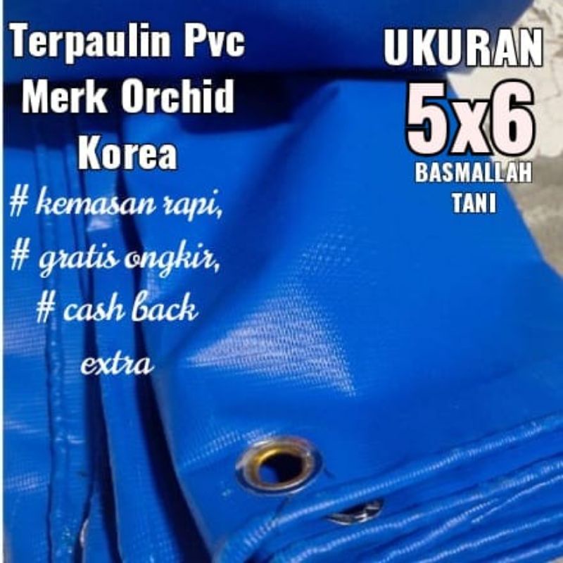 Terpaulin Pvc Merk Orchid Korea Ukuran 5x6 meter