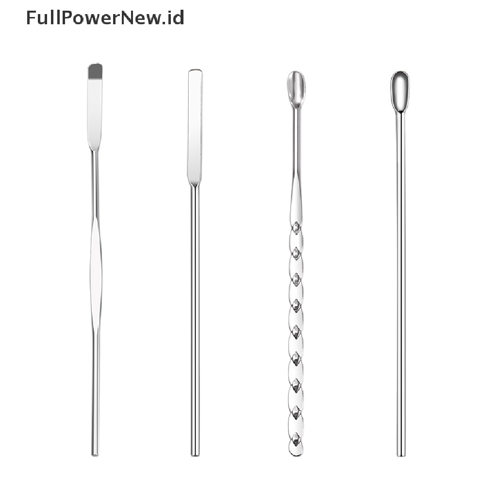 Power Sendok Spatula Bahan Stainless Steel Untuk Mencampur Gel Akrilik BB cream Nail Art