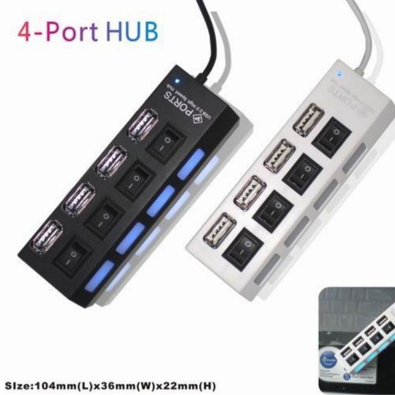 USB Hub 4in1 4 Port Swith On/Off