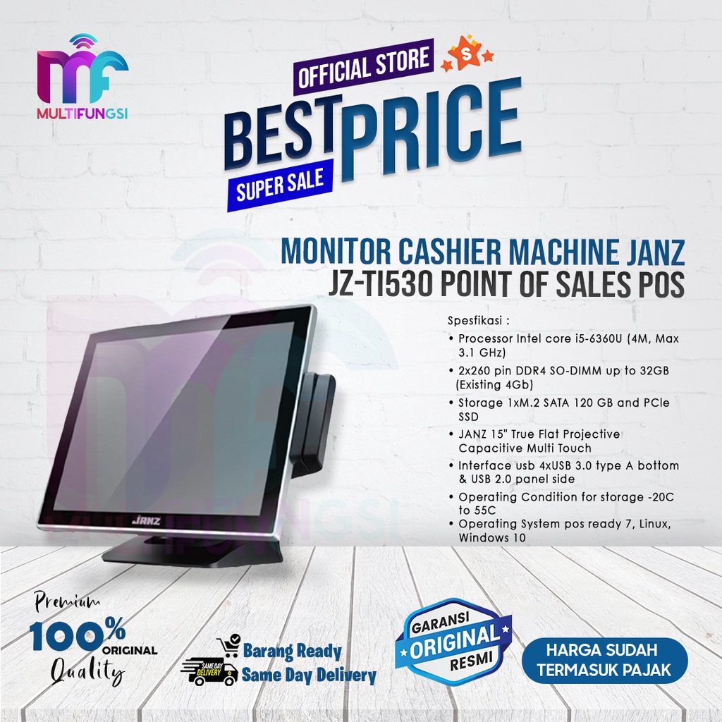 Monitor Cashier Machine JANZ JZ-TI530 Point Of Sales POS Garansi Resmi