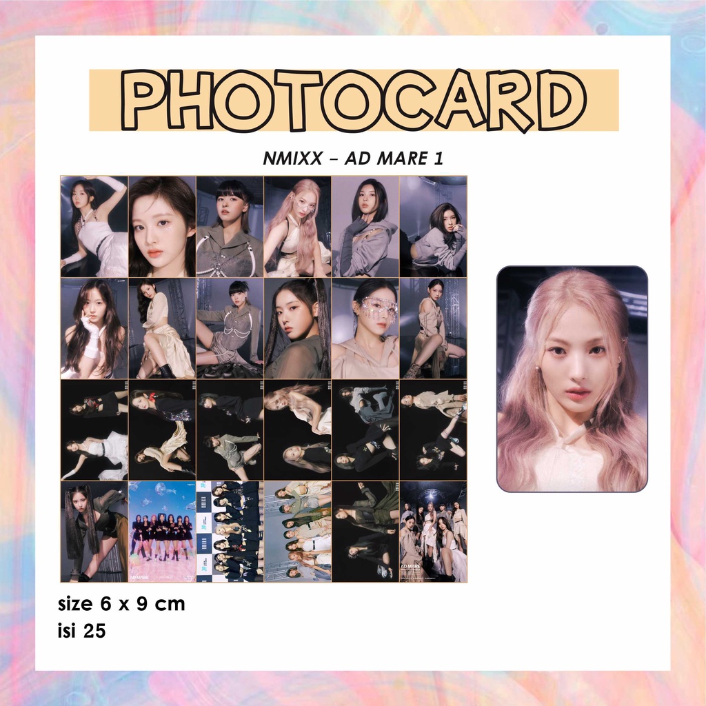PHOTOCARD KOREA KPOP AD MARE DICE ENTWURF ( NMIXX - Lily, Haewon, Sullyoon, Jinni, Bae, Jiwoo, Kyuji