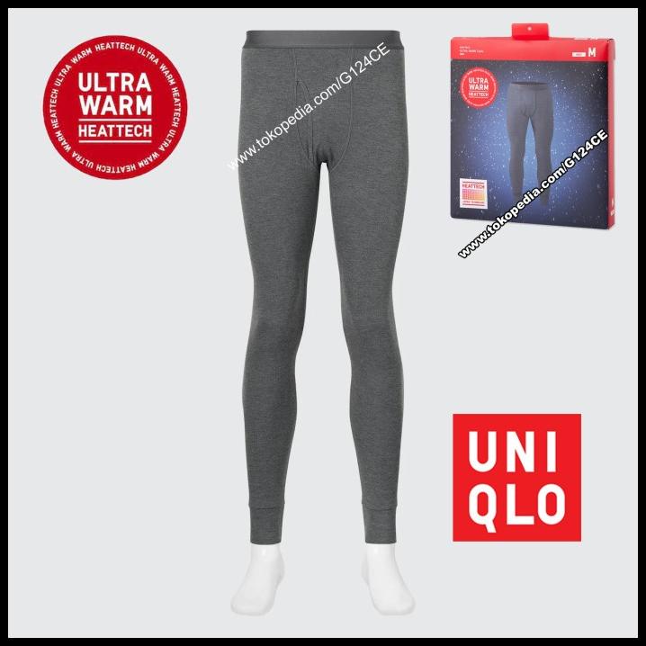 Promo Celana Longjohn Pria Uniqlo Heattech Ultrawarm Tights 400231 Dark Grey