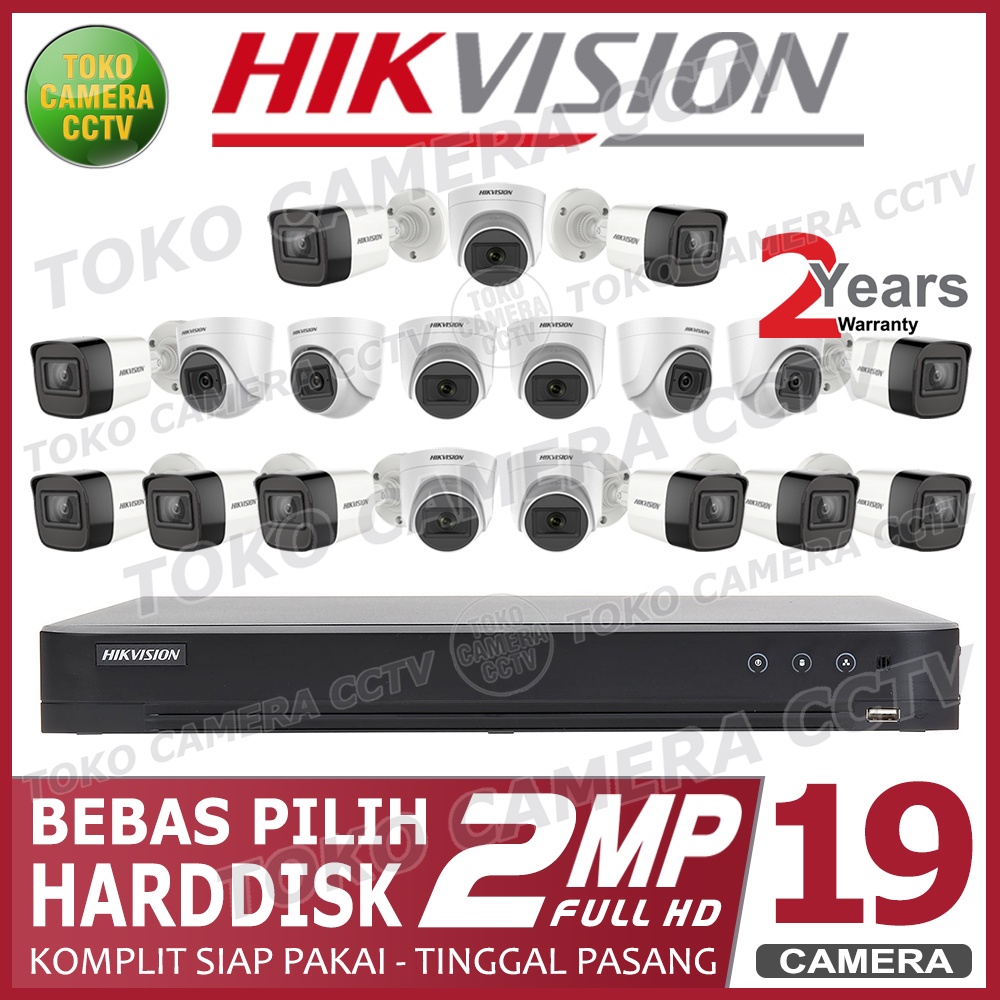 PAKET CCTV HIKVISION 2MP 32 CHANNEL 19CAMERA