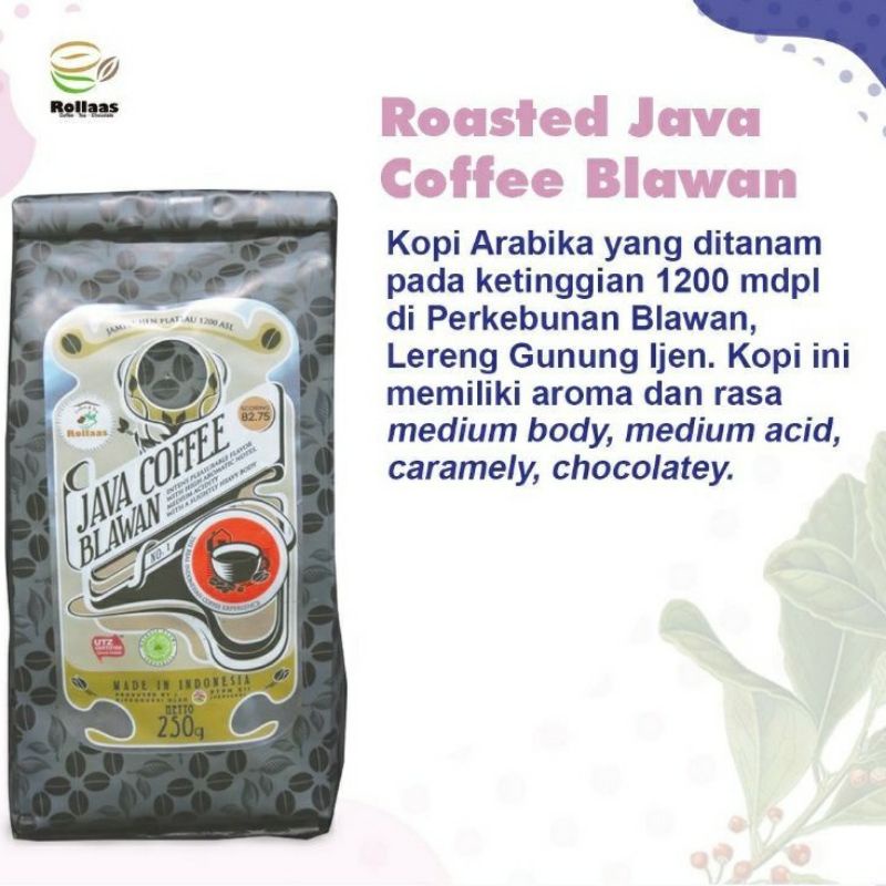 

Kopi Arabica Java Coffee Blawan 250grm ( blue mountain )