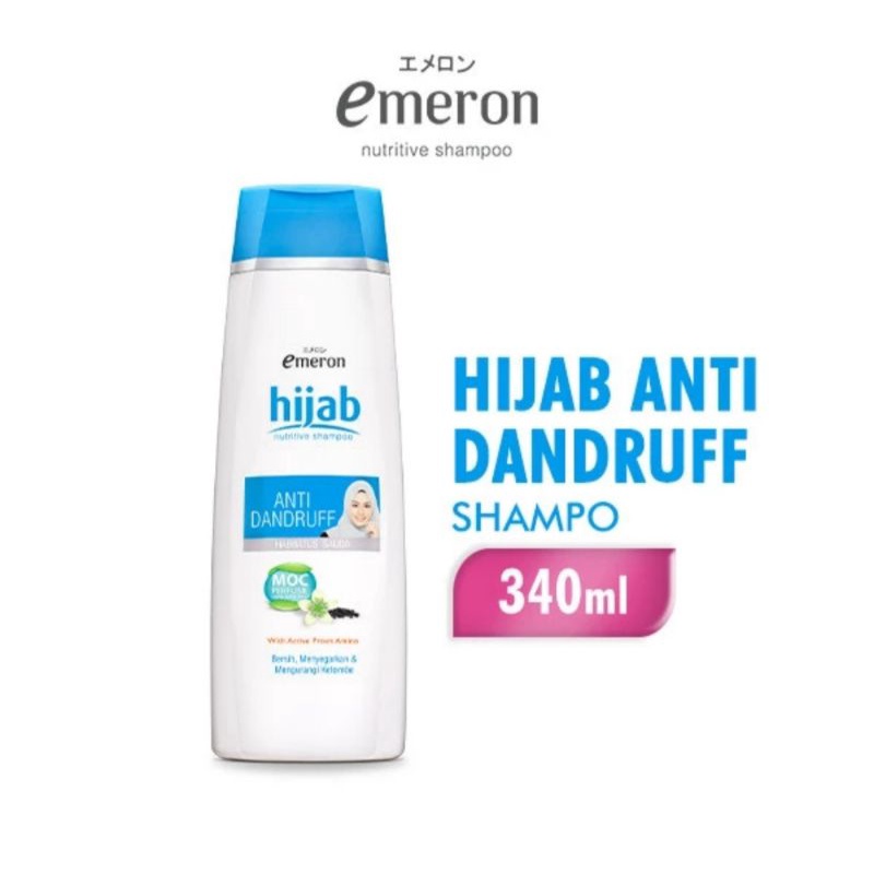 EMERON Shampoo Botol 340ml Blackshine Smooth Hijab Shampoo Emeron