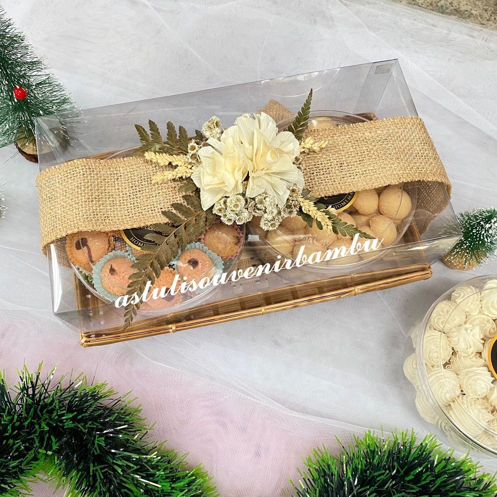 PIRING BAMBU TUTUP MIKA HANTARAN FREE TUTUP MIKA BERAGAM UKURAN | hantaran nikah | parsel natal