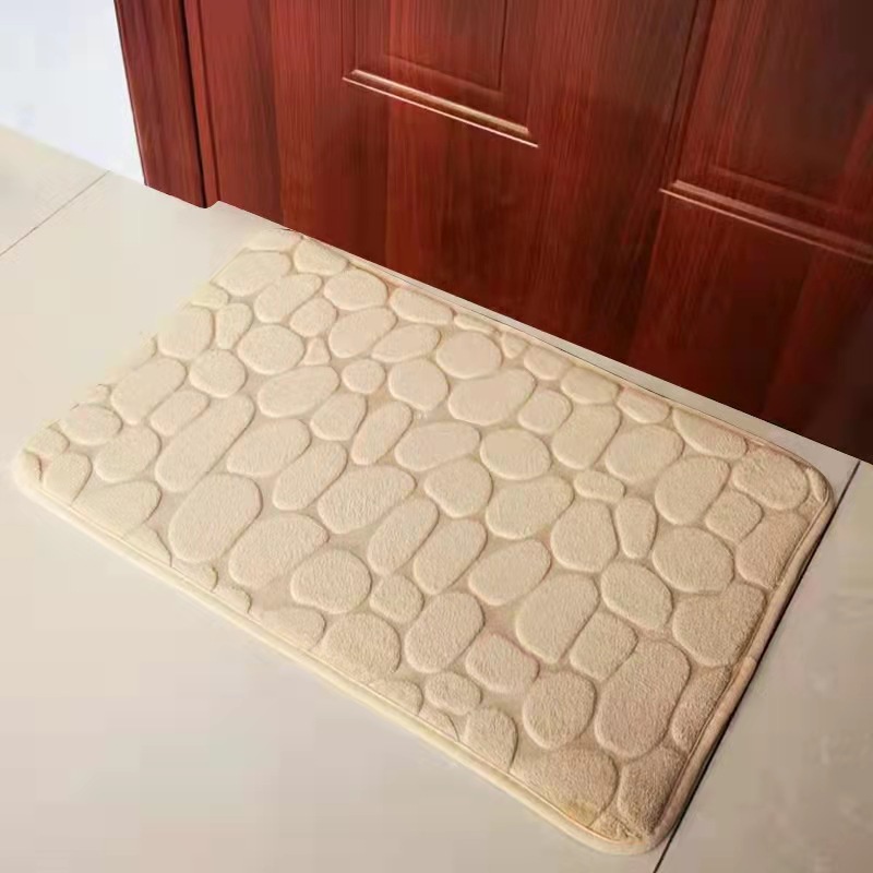 ♫ Megata ♫ KKP001 Keset Kaki (Kemasan Plastik) Anti Slip Motif Batu 10 Warna 40x60CM Bahan Memory Foam Alas Lantai Keset Kamar Mandi