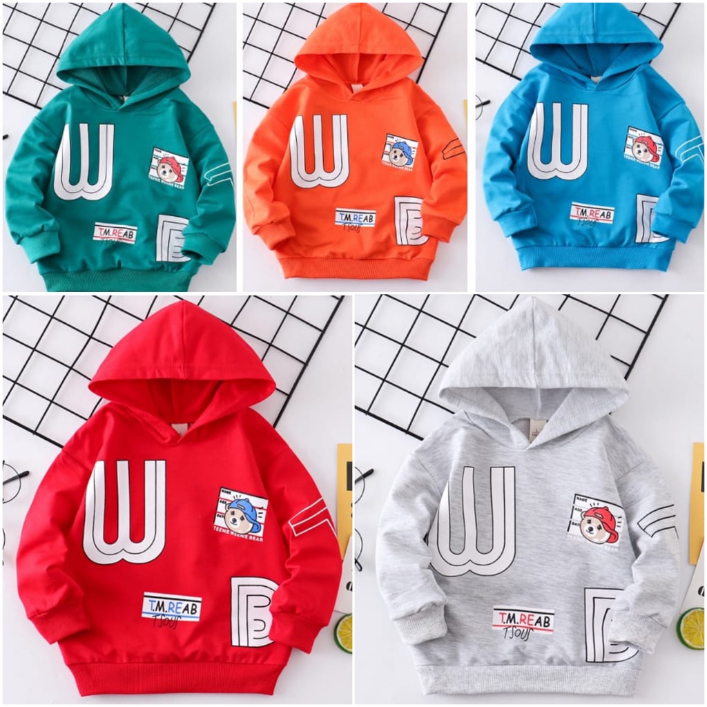 DinoDino JAKET HOODIE ANAK LAKI IMPORT TEENIE WEENIE BEAR SWEATER KUPLUK JACKET BAYI COWOK UMUR 0 6 