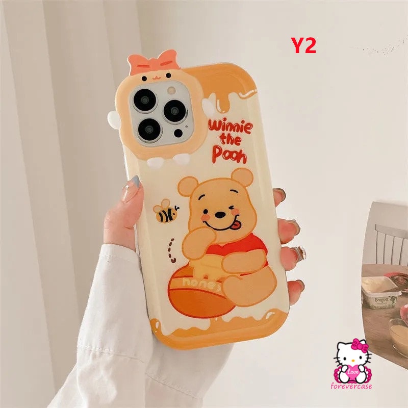 Soft Case Desain Kartun Pooh 3D Untuk Realme C11 C12 C25 C25s C35 C30 C31 C15 C21Y C25Y C21 C2 C1 C3 C17 Realme 5 6i 9i 5s 5 7i