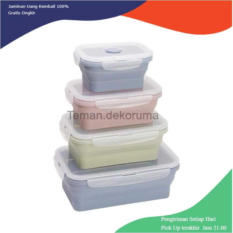 TD - PR ACEBON Kotak Makan Foldable Healthy Bento Lunch Box Eco Friendly 550ml - ACB55