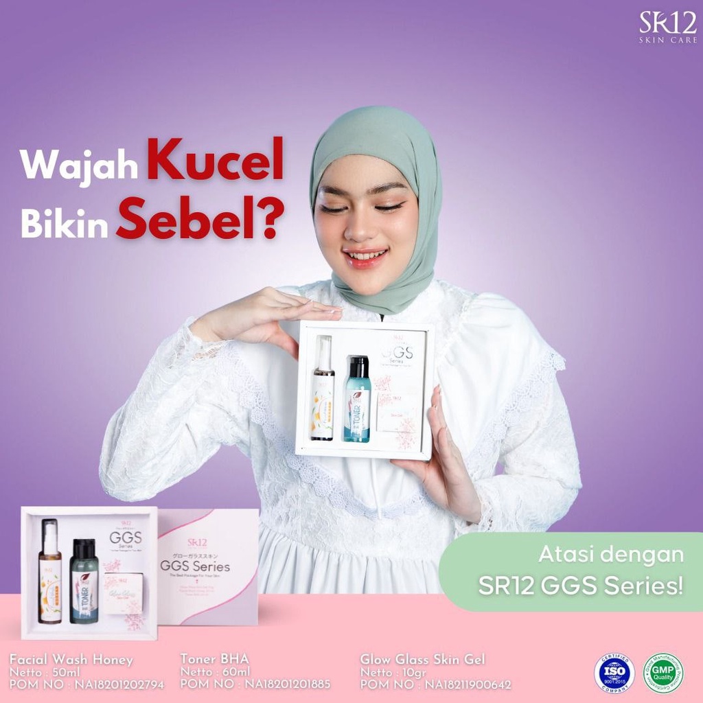 GGS Series SR12 Cream Glowing BPOM Ampuh Terlaris Pemutih Wajah Ori Dan Cepat Glow Glass Skin Gel