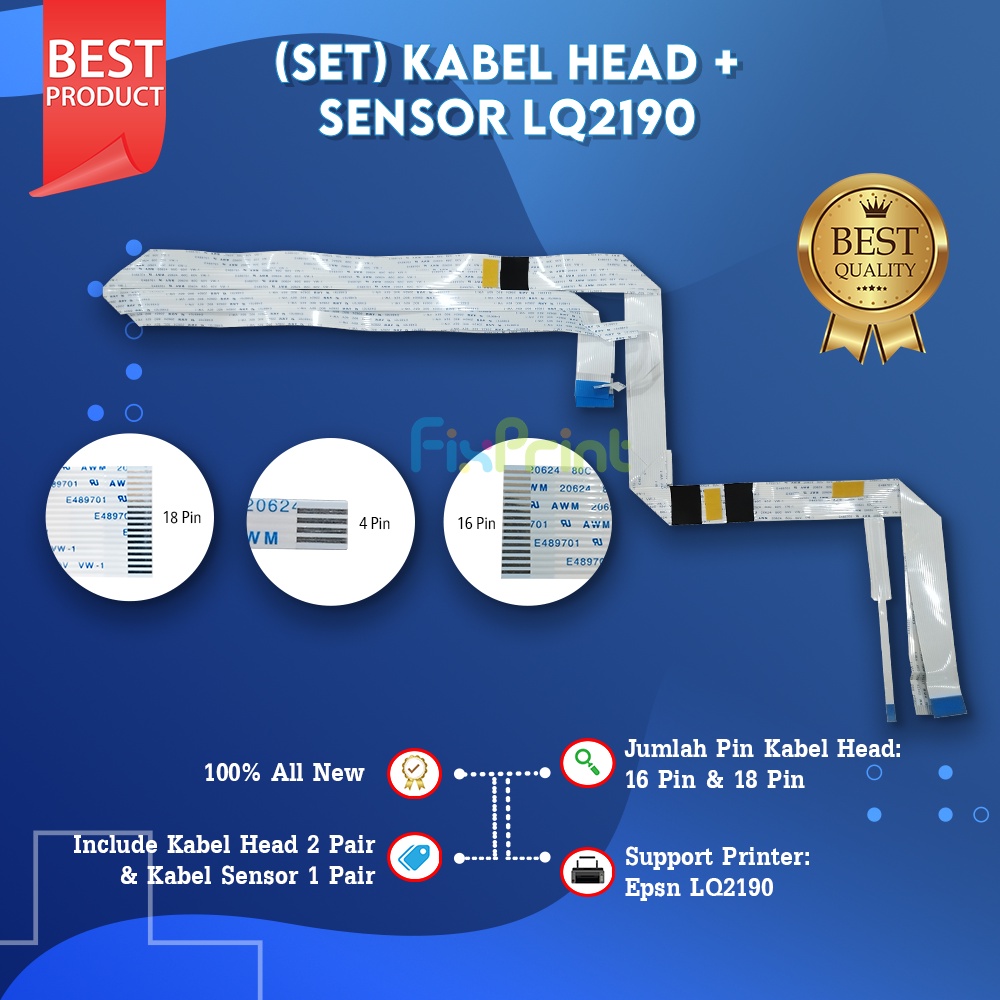 Cable  Printer Epsn LQ-2190 (3 Pair) + Sensor LQ280 18  +16  + 4 Pin