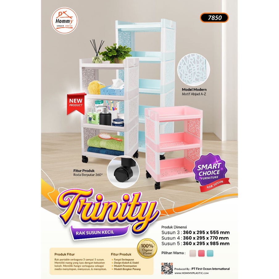 RAK SUSUN FRINITY 3 4 5 HOMMY RODA ( RAK KECIL , RAK BESAR ) ESTETIC