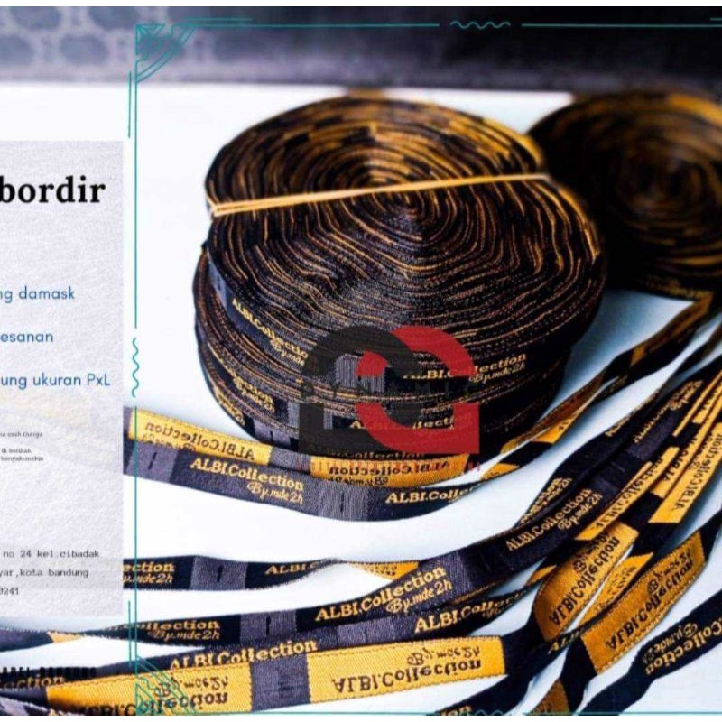 

label Woven bordir 300 lusin