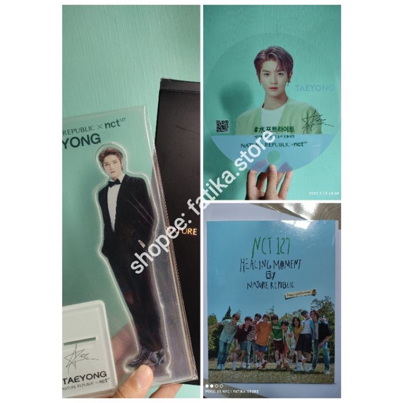 Sharing Nature Republic NCT127 Fan kipas Taeyong natrep standee black suit photobook healing moment