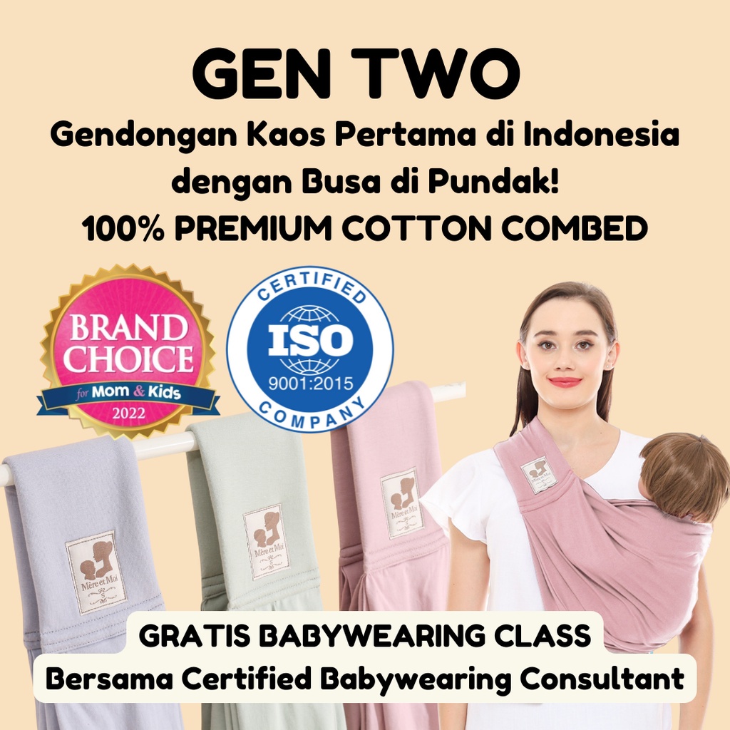 MERE ET MOI Geos Gendongan Bayi Gen Two Gendongan Bayi Kaos