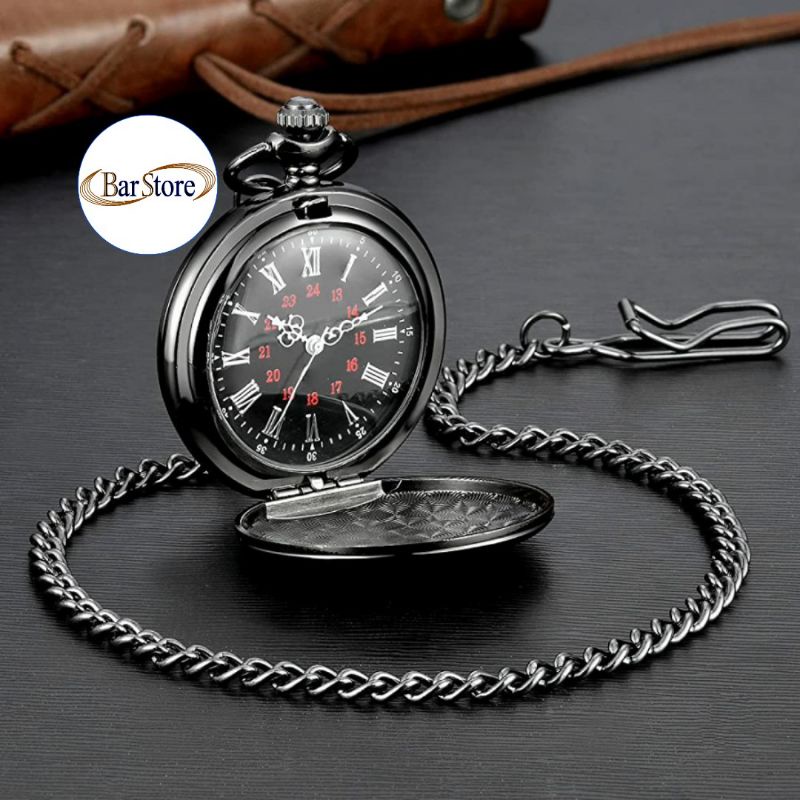 Kado Hadiah Ulang Tahun Unik - Jam Unik Saku Vintage Pocket Watch - Jam Saku Antik Kuno - Jam Tangan Unik Keren Saku Vintage Kalung Kenang Kenangan Souvenir Pernikahan Hadiah Kado Ultah