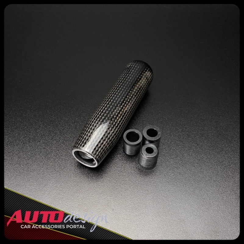 Gear Shift Knob Mobil Tuas Persneling Carbon Fiber Asli Alumunium Universal