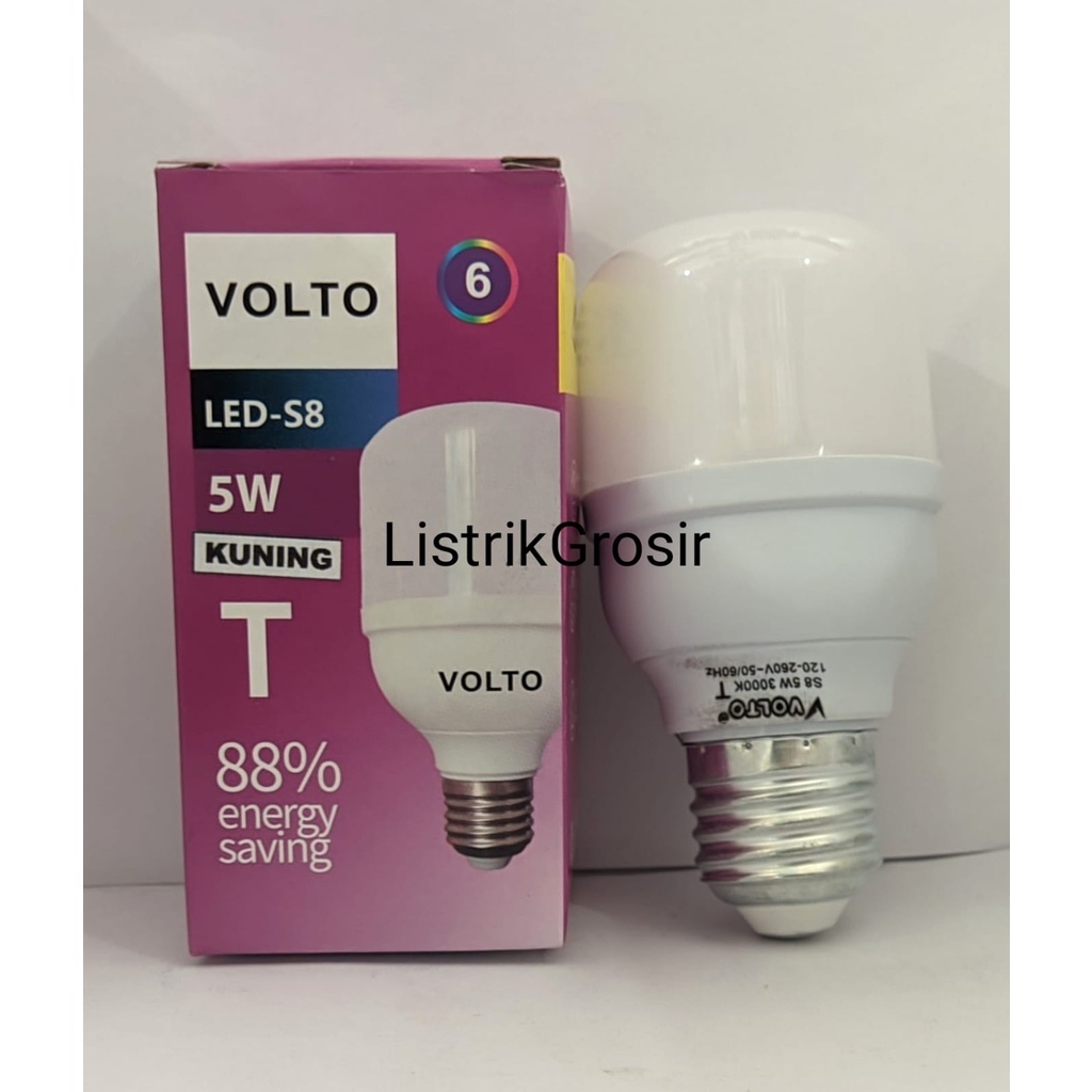 Lampu Led 5w Nyala Warm White / Kuning Lampu Hias Dekorasi Bohlam Kafe Cafe Volto Jastec Endora B6 S8