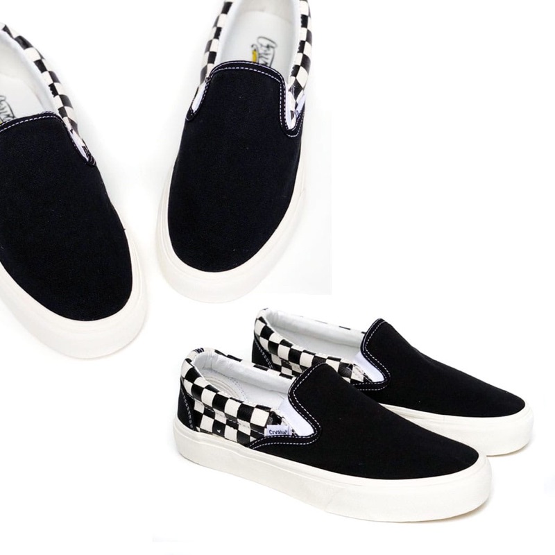 SEPATU CORVALUE FOOTWEAR - SLIP ON CANBERA BW CB OG