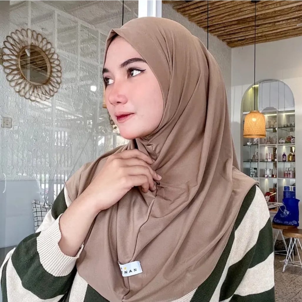Hijab Sporty Non Pet M  Jilbab Sport families hijab Bergo Non Pet Hijab Instan Jersey zoya alya hija