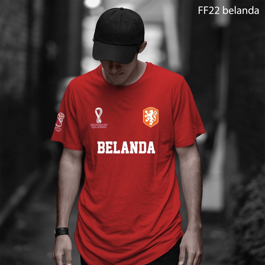 aos Bola BELANDA Piala Dunia Qatar 2022 Baju BELANDA world cup 2022 kaos pria wanita