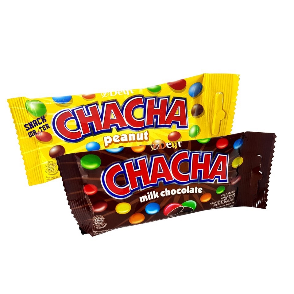 

Chacha Defli Coklat 25 & 40 gram (Peanut & Milk Chocolate) / Cokelat Chacha