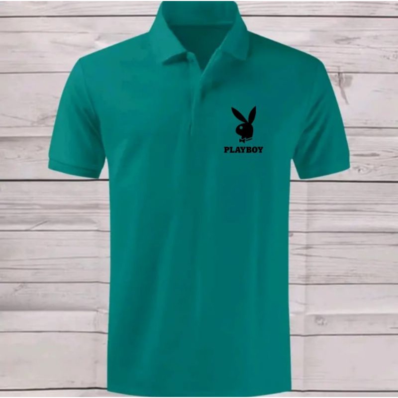 KAOS PRIA POLO KERAH MOTIF PLAYBOY