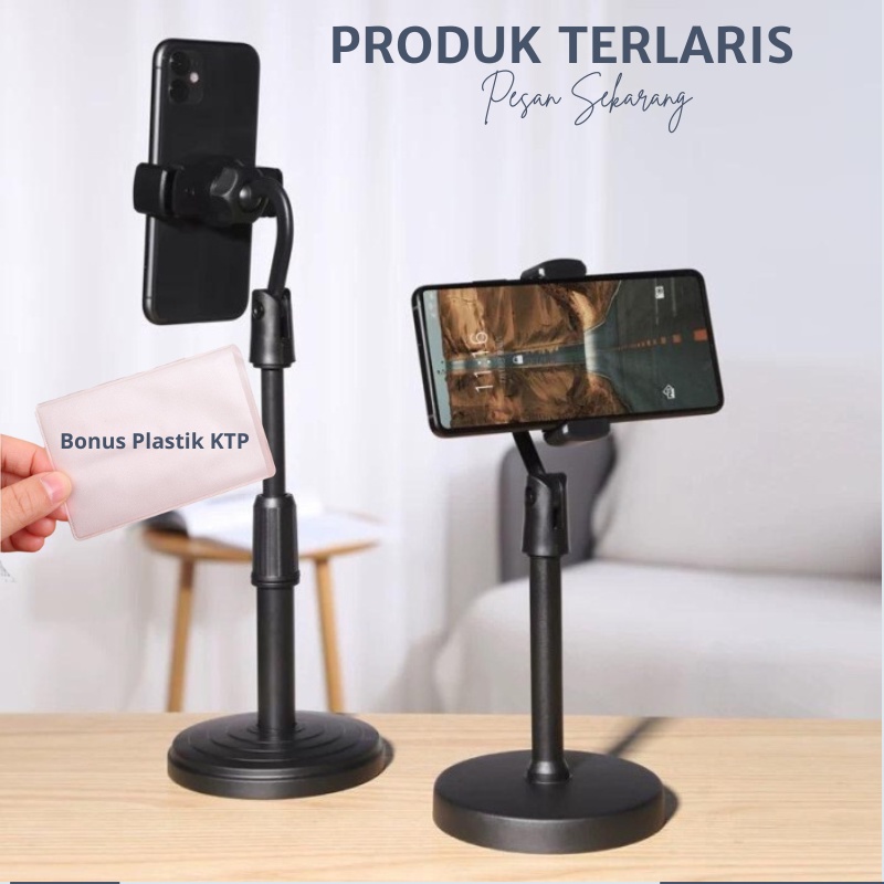 Holder Standing HD25 Bonus Plastik Ktp  Folding Stand Phone Dudukan HP Penjepit HP Tripdo