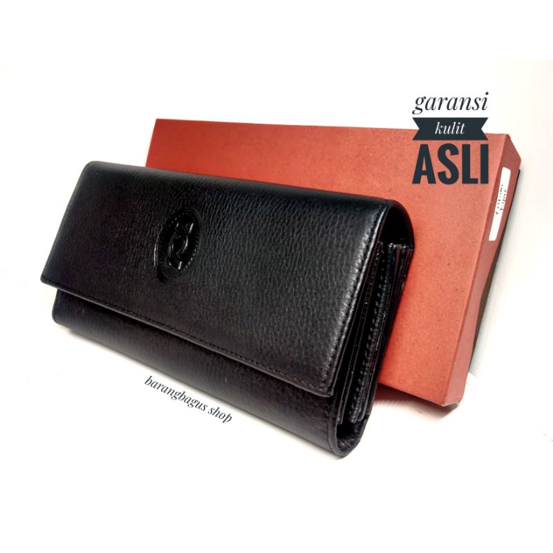 Dompet panjang original wanita cewe kulit asli model kipas Vanrotti