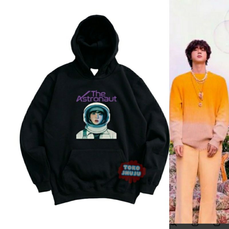 Hoodie Jumper Wanita  BTS style Foto Jin The Astronaut