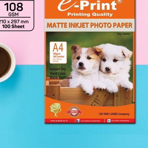 

Kertas Foto e-Print Matte Inkjet Paper 108gsm
