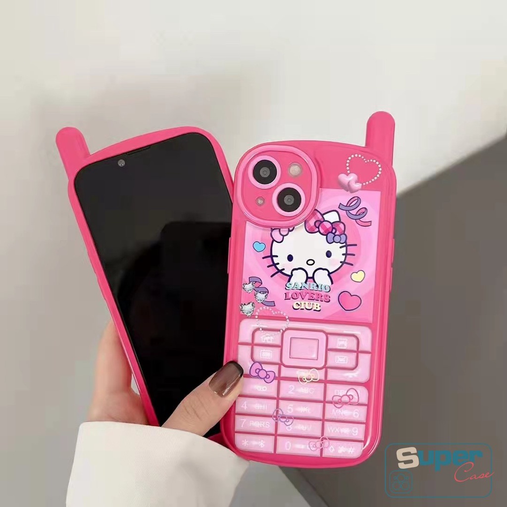 Soft Case Desain Hello Kitty Gaya Vintage Untuk iPhone XR 11 12 13 14 Pro MAX 14 7 8 Plus X XS MAX