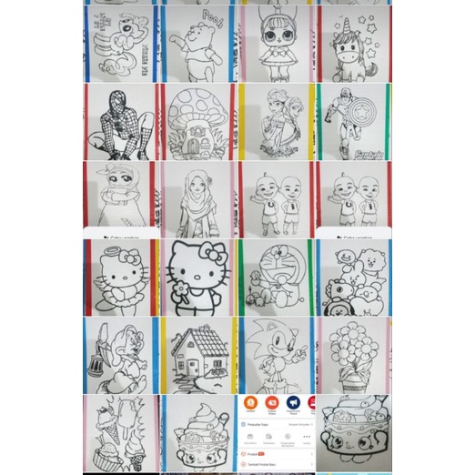 

sterafom lukis anak per 10 pcs 26.000 UK 33x50