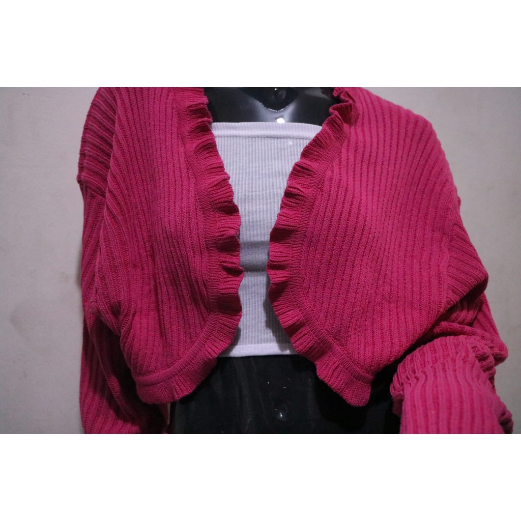 Kardigan rajut wanita/Kardigan crop/Kardigan wanita Nazwaadinda Lace Cardigan Bolero Knit