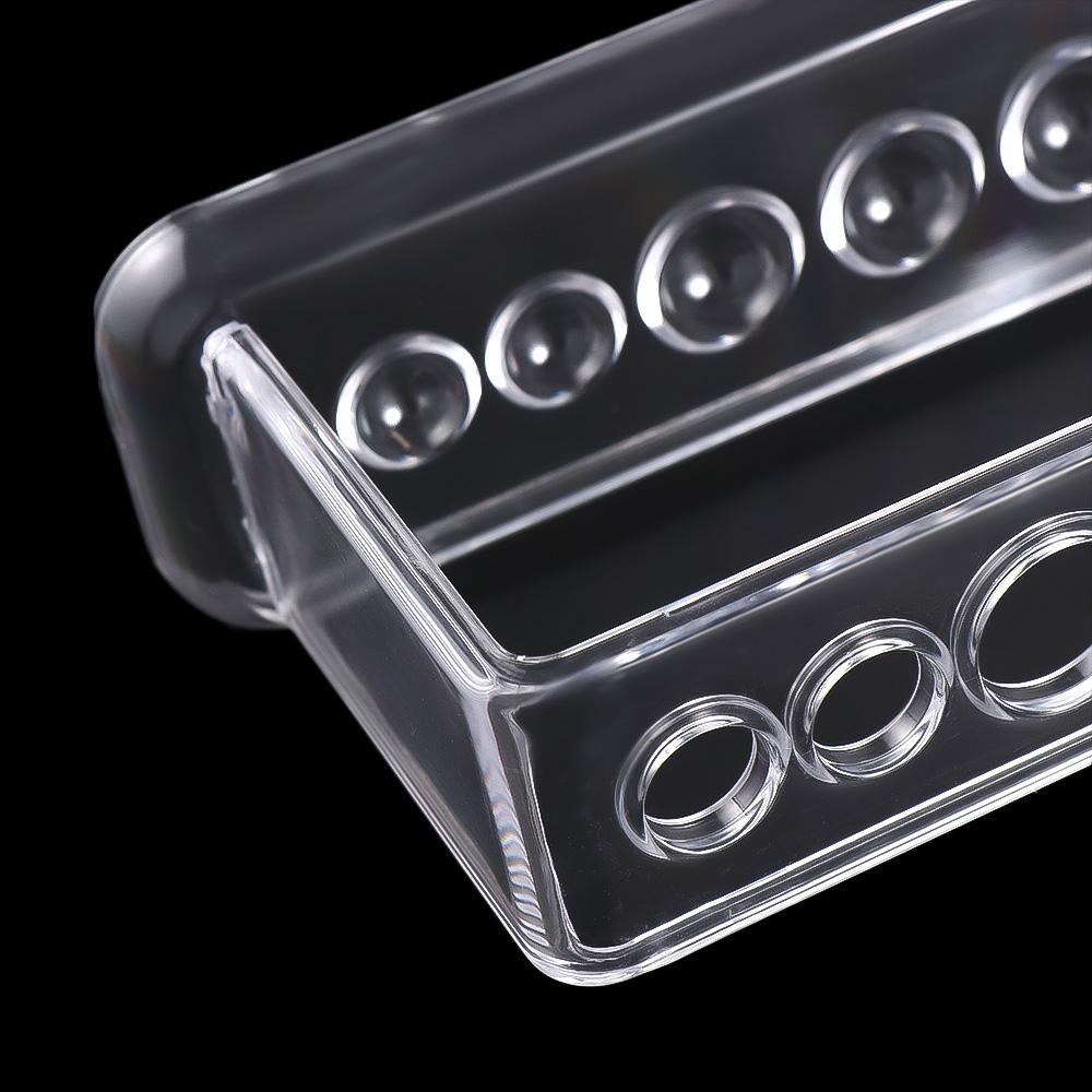 Rak Tabung Reaksi Agustina School Supply Edukasi 16.7 * 8 * 3cm Plastik Bening 6lubang Test Tube Holder