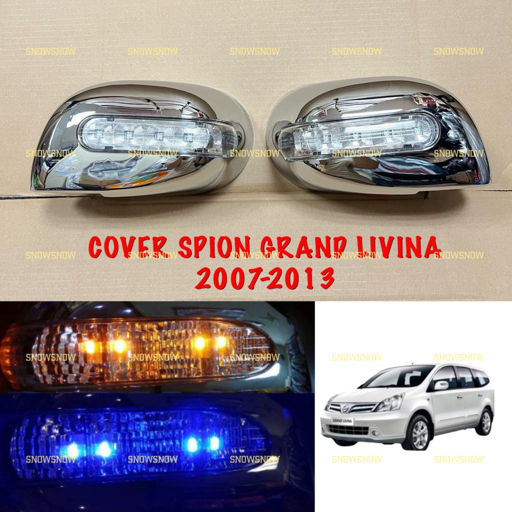 Cover Spion Grand Livina Lama Old 2007 2010 2013 Chrome Hitam Carbon Lampu