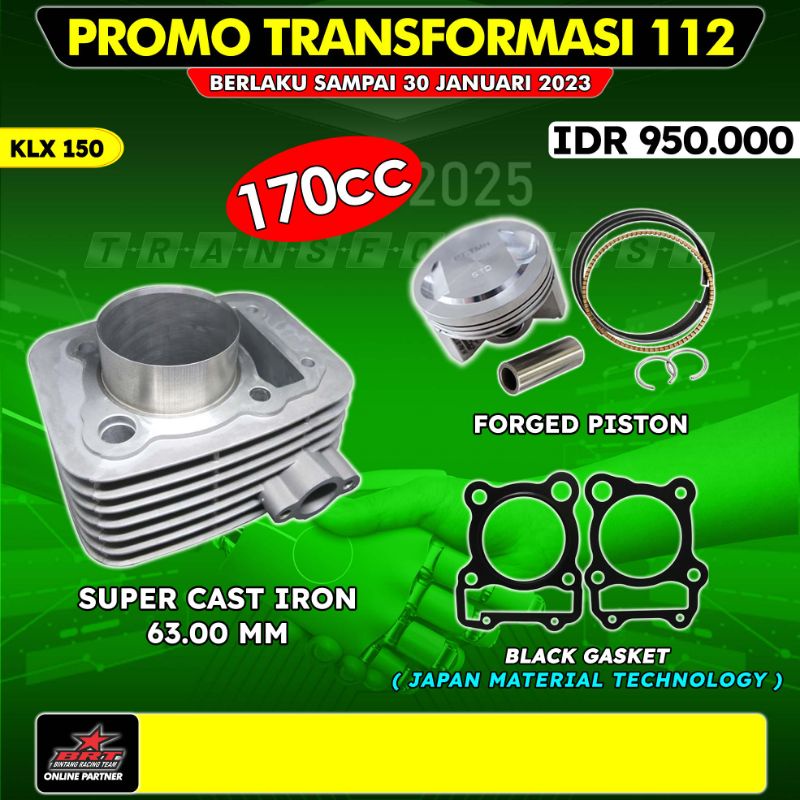 Block sett piston brt KLX 150 diameter 63.00