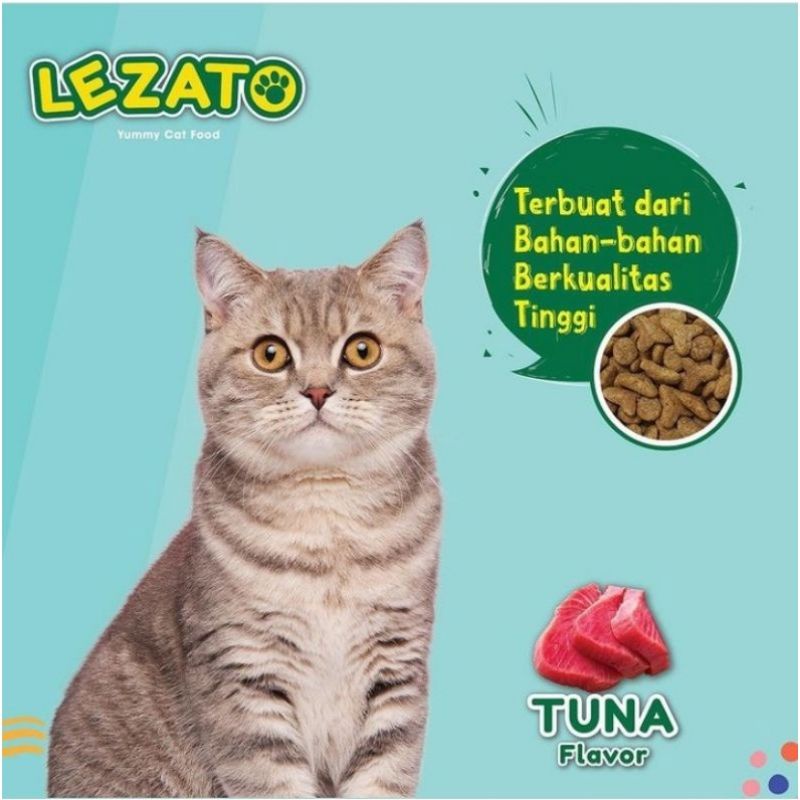 LEZATO CAT TUNA 1KG REPACK (paket 10kg) Gojek/grab