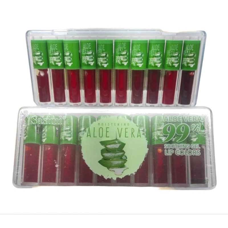 Lipgloss Sasimi Aloevera Mini Bening Liptint Bening//Lip Tint Sasimi Aloevera Isi 10pcs//Liptint