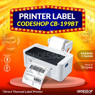 Printer Barcode Codeshop CB-199BT Cetak Label Thermal USB BLUETOOTH
