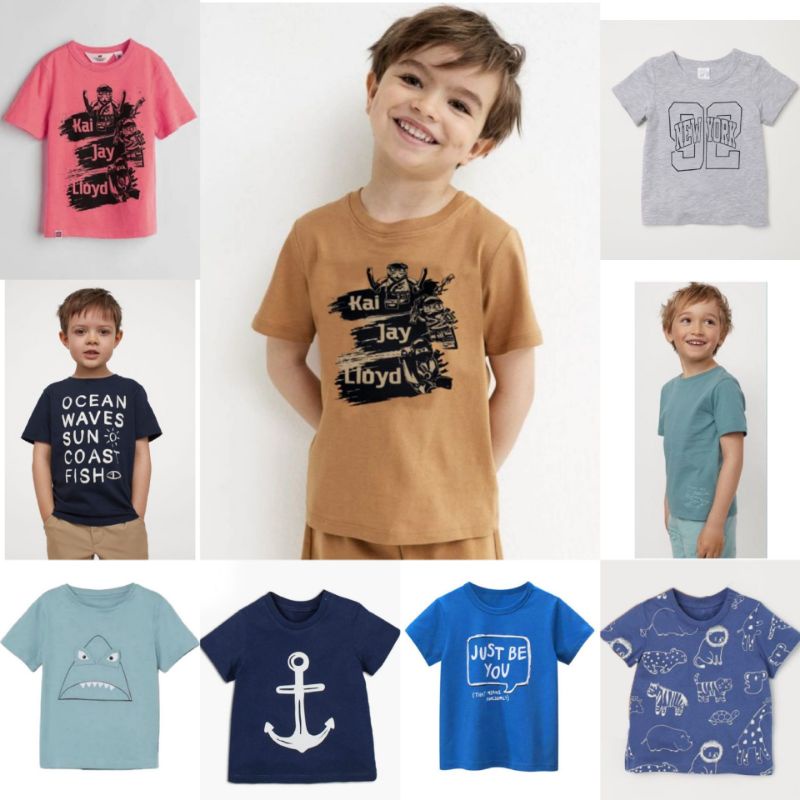Kaos Anak laki laki HM (4m 6m 9m 12m 18m 2y 4y 6y 8y 10y)
