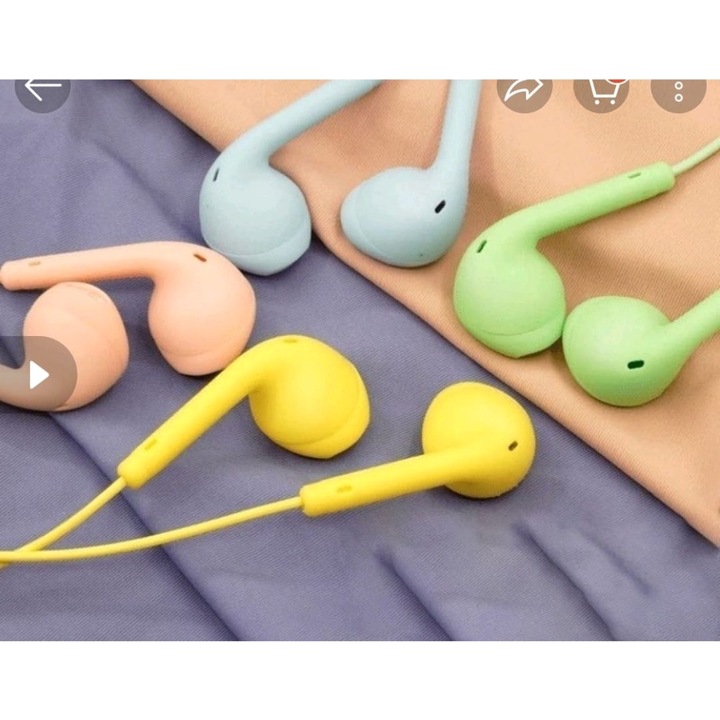 Headset Macaron Matte Colorfull U19 Hifi Stereo Extra Bass/earphone handsfree handfree