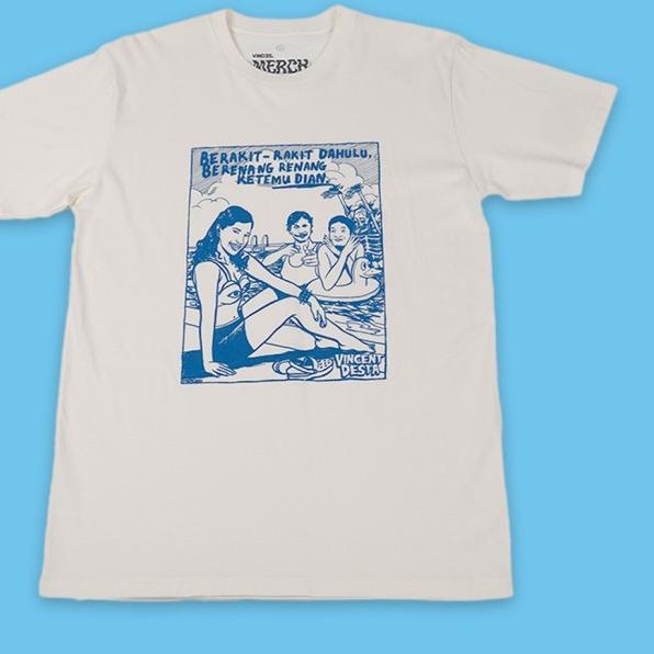 T-shirt Vincent Desta - Ketemu Dian Putih SS - S