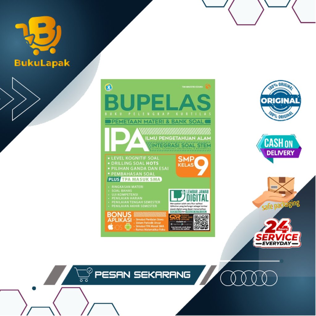 BUKU IPA SMP KELAS 9 BUPELAS PEMETAAN MATERI & BANK SOAL IPA SMP KELAS 9