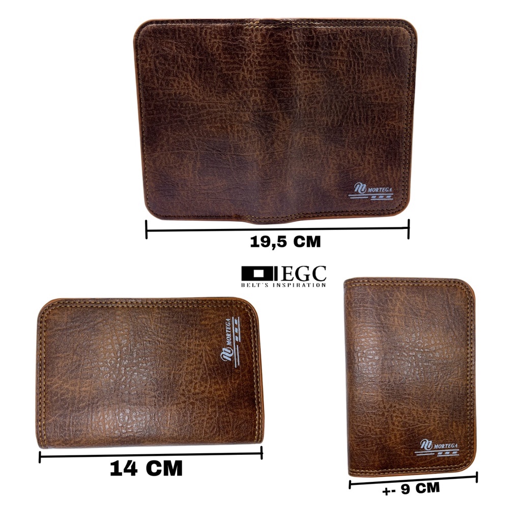 DOMPET MORTEGA PRIA KULIT PU UKURAN TANGGUNG / DOMPET LIPAT PRIA BAHAN KULIT - M-8303