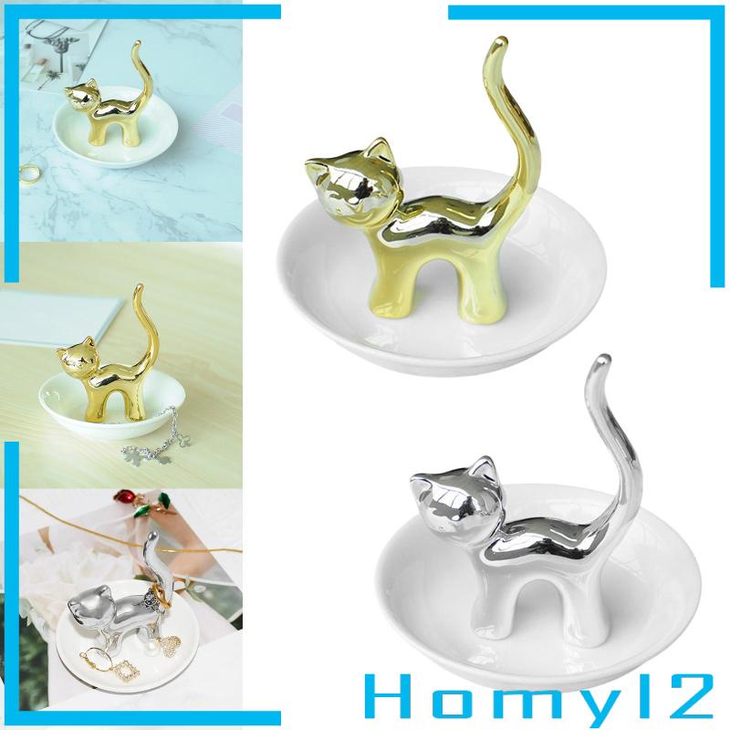 Homyl2 Ornamen Patung Kucing Holder Koleksi Untuk Rumah / Kantor