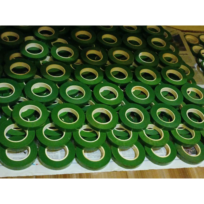 Promo floral tape isi 12 roll/Solasi Floral tape hijau , floraltape 30 yard.