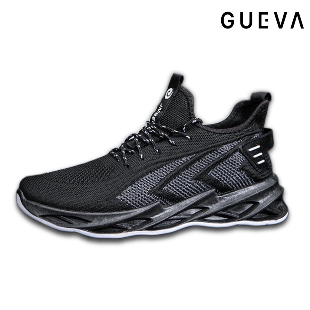 Sepatu Sneakers Olahraga Casual Hitam Pria Import Premium Spatu Sneakers Running Lari Joging Jogging Sneaker Runing Lebaran Sport 004